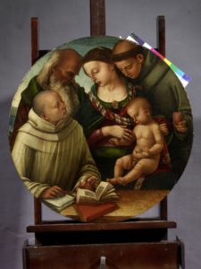 Luca Signorelli, Madonna con Bambino tra i Santi Bernardo, Antonio da Padova e Girolamo
